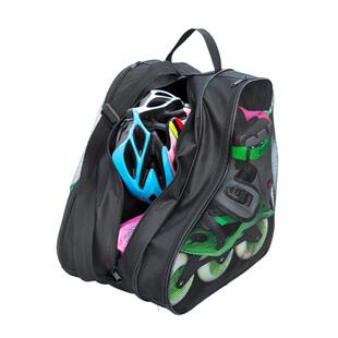 轮滑鞋收纳包儿童轮滑三角背包溜冰鞋单肩包轮滑三层直排轮滑鞋包