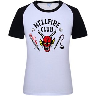 Hellfire Club Stranger Things奇物怪语地狱之火短袖T恤男女通用