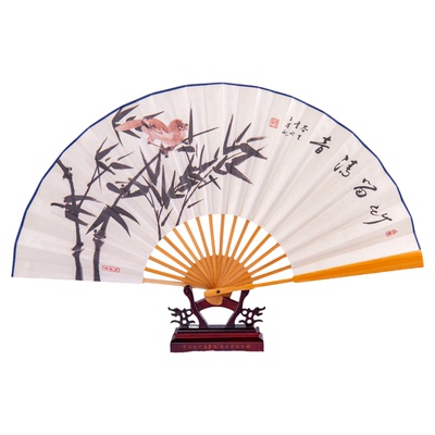 王星记玉竹丝绸折扇日用扇礼品扇