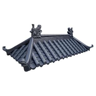 仿古屋檐装饰门头树脂瓦片青瓦屋顶琉璃瓦室内塑料瓦中式房檐雨搭