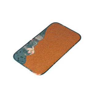 画续小茶席新中式禅意干泡垫子双面藤编藤席竹帘防水复古茶道配件