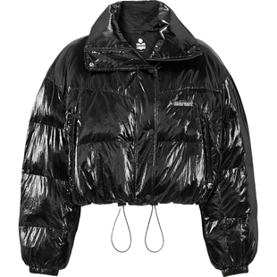 Isabel Marant Etoile 女秋冬绗缝亮面短款夹克棉服