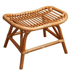 复古脚凳踏脚凳放脚凳沙发搭脚凳摇椅搁脚凳日式凳藤编脚踏凳脚蹬