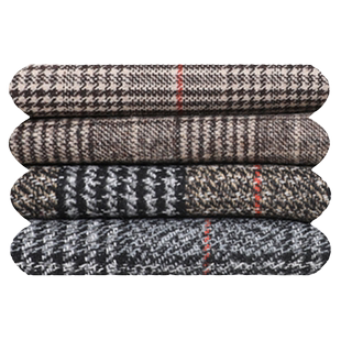 格子毛呢布料面料秋冬服装加厚大衣外套风衣裤裙子仿羊毛呢子布头