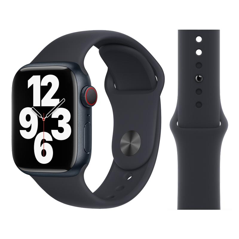 适用iwatch9/8苹果ultra手表s7表带apple watch7/6/4/3/se/5代s8硅胶手表带s6男女款替换带智能配件45/44mm潮