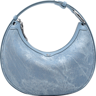 Valuncica/华伦西亚可颂包小众设计新款饺子包斜挎牛皮月牙包包女