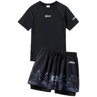 特步男士泳衣套装成人泳装男款泡温泉防尴尬游泳裤游泳装备男全套