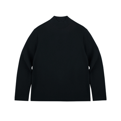 IDLT 正肩宽松 加绒保暖自发热长袖T恤半高领卫衣基础百搭休闲男