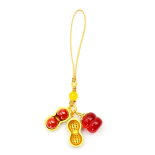 好柿发生手机挂件柿柿如意包包钥匙扣圈情侣创意礼物寓意吉祥饰品