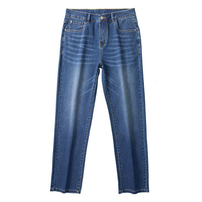 高端面料亲肤舒适弹力宽松牛仔裤