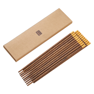 鸡翅木筷子家用无漆无蜡家庭新款中国风高颜值实木筷子套装