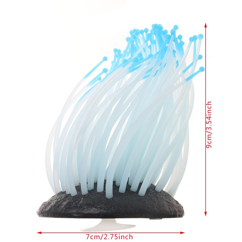 鱼缸造景夜光假海葵人工珊瑚海胆仿真海水水族箱植物装饰品水母