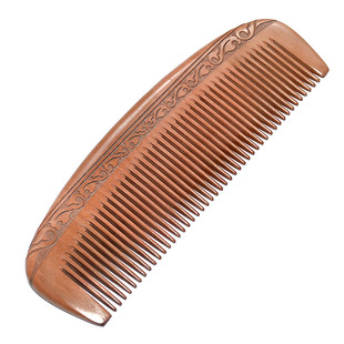 三林18厘米正品天然桃木梳子木梳女檀香木梳按摩防脱发防静电家用