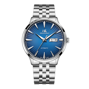 上海手表男自动机械国产手表夜光日历功能精钢腕表官方旗舰店3085