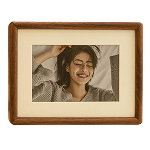 黑胡桃写真6寸实木质相框空框架装裱相册打印加洗照片定制摆台diy