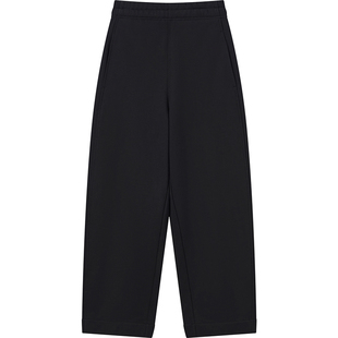 7AM10PM 高级黑色毛圈镰刀卫裤女秋冬宽松显瘦休闲长裤抽绳香蕉裤