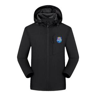 天津津门虎队乘风破浪心之所向足球迷服冲锋衣男女连帽夹克衫外套