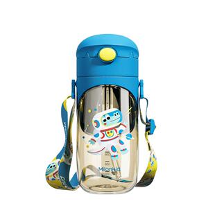 奥特曼ppsu男女孩儿童吸管水杯耐高温防摔便携背带水壶幼儿园杯子