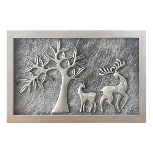 电表箱装饰画3d立体画手工雕刻画电箱画强弱电箱遮挡画轻奢挂画