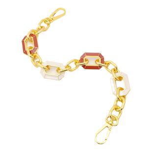 lv彩色菱形链包包配件肩带单肩手提宽肩百搭diy链条腋下替换包带