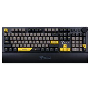 牧马人K200《赛博空间》石墨金有线机械键盘电脑电竞游戏打字黑轴
