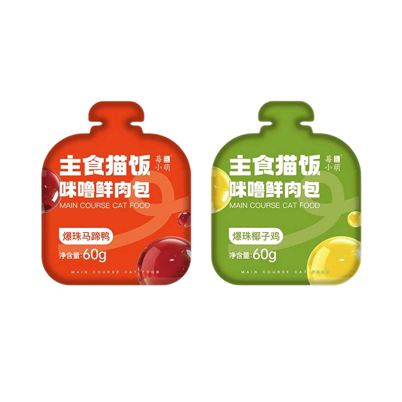 莓小萌猫饭咪噜鲜肉包猫粮主食餐包猫咪湿粮成幼猫全价猫湿粮包