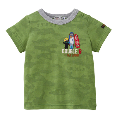 清凉网眼材质小黑熊短袖T恤