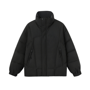 【UNAPS】cleanfit高密尼龙双面穿白鸭绒羽绒服短款男女面包外套