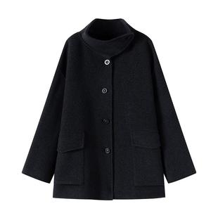 【N28专场】立领呢子外套女冬中长款毛呢大衣