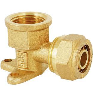 全铜铝塑管带座90度直角弯头4分内丝加厚地暖管自来水管接头配件