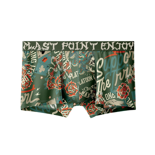 麦左潮牌男士内裤男生纯棉裆2026新款印花卡通男款内穿四角底裤子