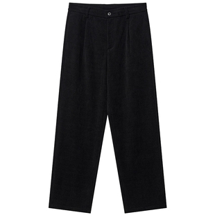 JDV春季新品商场同款黑色半松紧腰阔腿裤男士休闲长裤WPW4032