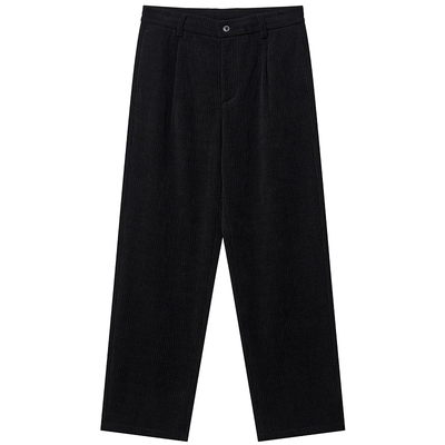 JDV商场同款黑色半松紧腰阔腿裤