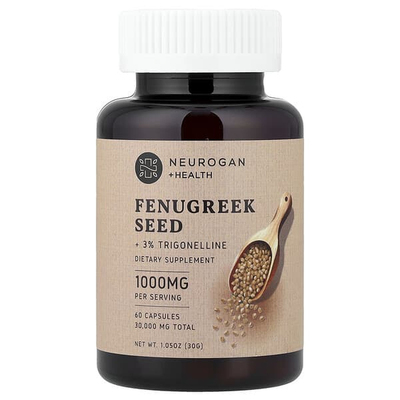 Neurogan Health,胡芦巴籽 + 3% 葫芦巴碱，60 粒胶囊（每粒胶囊