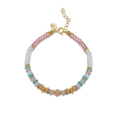 森吾天然石彩色串珠手链女夏