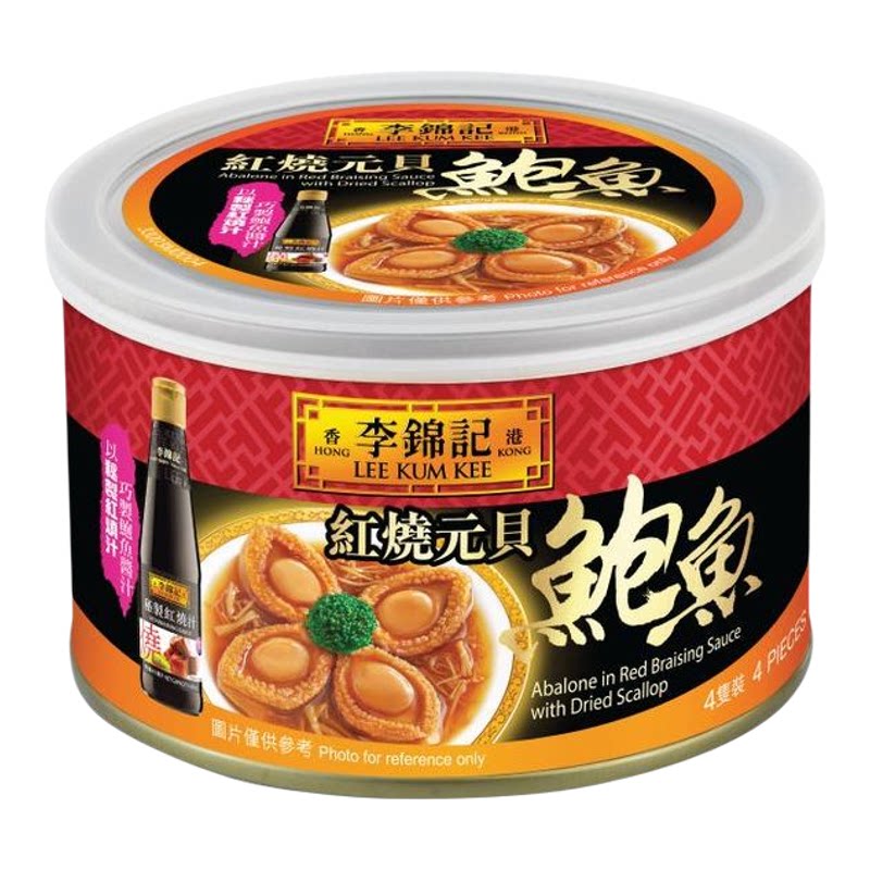 李锦记红烧元贝鲍鱼180g口感烟韧严选肉质肥美秘制红烧汁即开即食