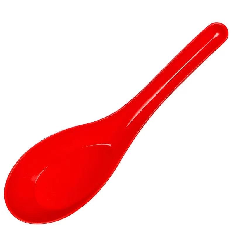 一次性红色塑料勺子加厚商用