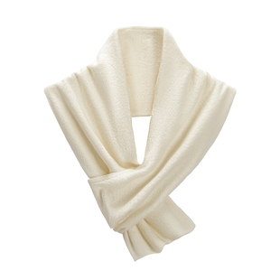 EXCEPTION例外女装2025冬季新品绵羊毛优雅保暖手钩工艺弹性围巾