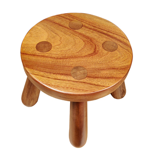 香樟木网红创意圆凳子 实木小凳子家用矮凳 小板凳门口换鞋凳儿童