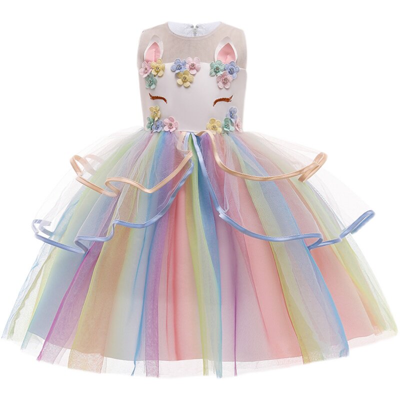 unicorn天使翅膀生日派对裙子