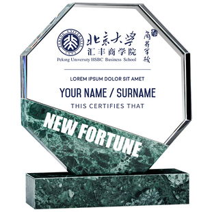 创意水晶奖杯拼接大理石定制冠亚军优秀员工年会活动颁奖纪念订制