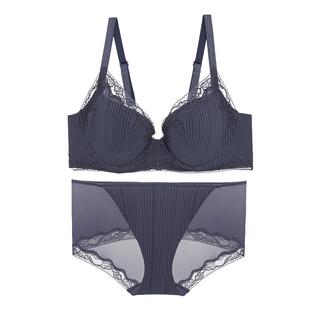 爱慕爱慕内衣女大胸显小薄款轻塑聚拢美背软支撑文胸内裤套装