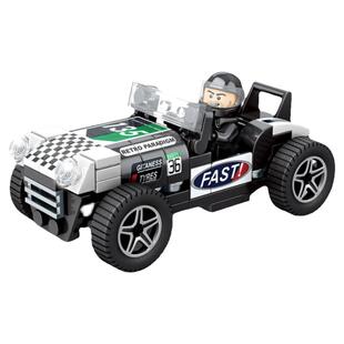 中国积木小型汽车拼装积木赛车跑车儿童玩具男孩子益智力拼图礼物