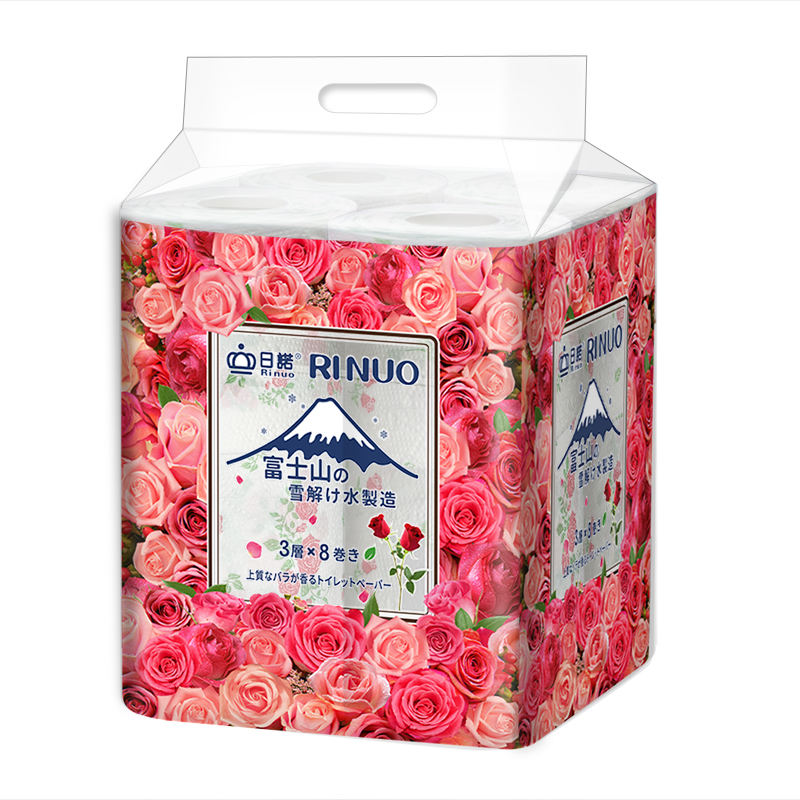 日诺日本进口玫瑰花香溶水卫生纸