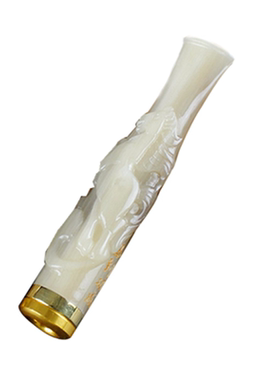 牦牛角烟嘴过滤器三用雕刻生肖