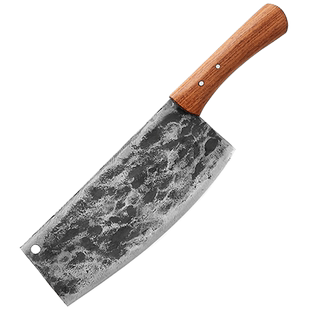 楚家刀玄铁炮弹钢菜刀家用切片肉刀手工锻打厨师专用厨房阿昌族刀