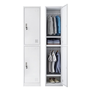 单门更衣柜铁皮柜带锁员工柜健身房浴室储物柜钢制简易办公室衣柜