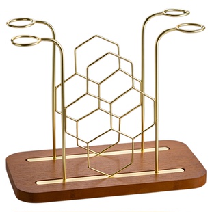 红酒架子杯架红酒架倒挂创意摆件轻奢家用酒柜红酒瓶托架高脚杯架