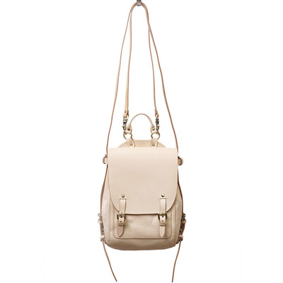 植鞣牛皮手作两用迷你双肩包