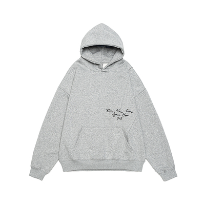 GOGOSOON立体拼接剪裁连帽卫衣男2026新款春秋外套刺绣带帽宽松潮